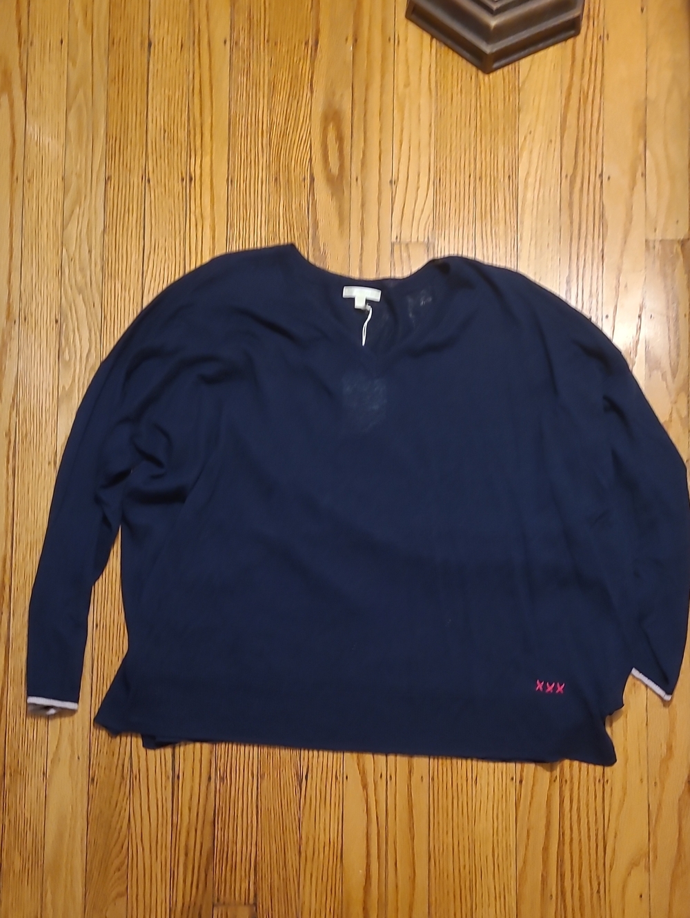 Lisa Todd Navy Crew Neck Lightweight Sweater